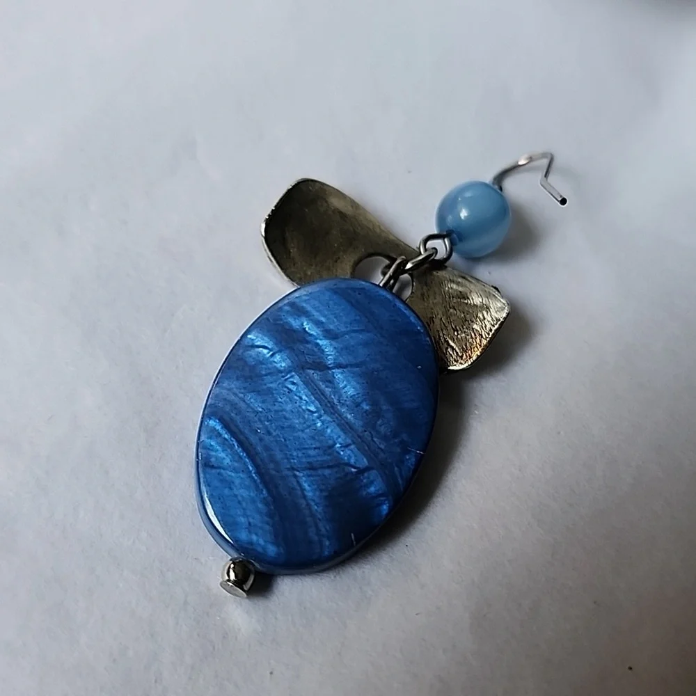 Previously Loved Blue Beaded  Earrings